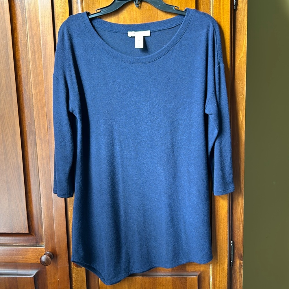 Blue WHBM Asymmetrical Shirt